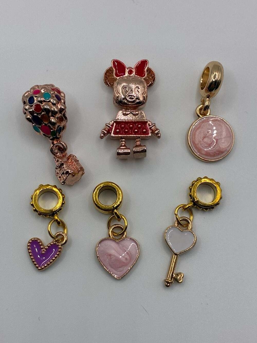 Assorted Rose Gold and Enamel Charms Lot